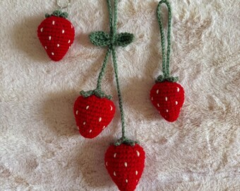 MEZHEN Sac Bandoulière Fraise Mignonne Avec Pendentif Peluche - Sac Enfant Fille 14x12cm