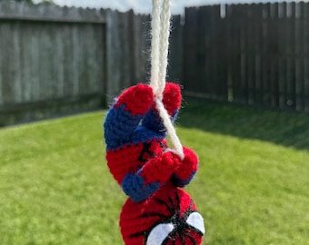 Handmade Crochet Hanging Spiderman