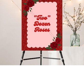 Two dozen roses birthday poster