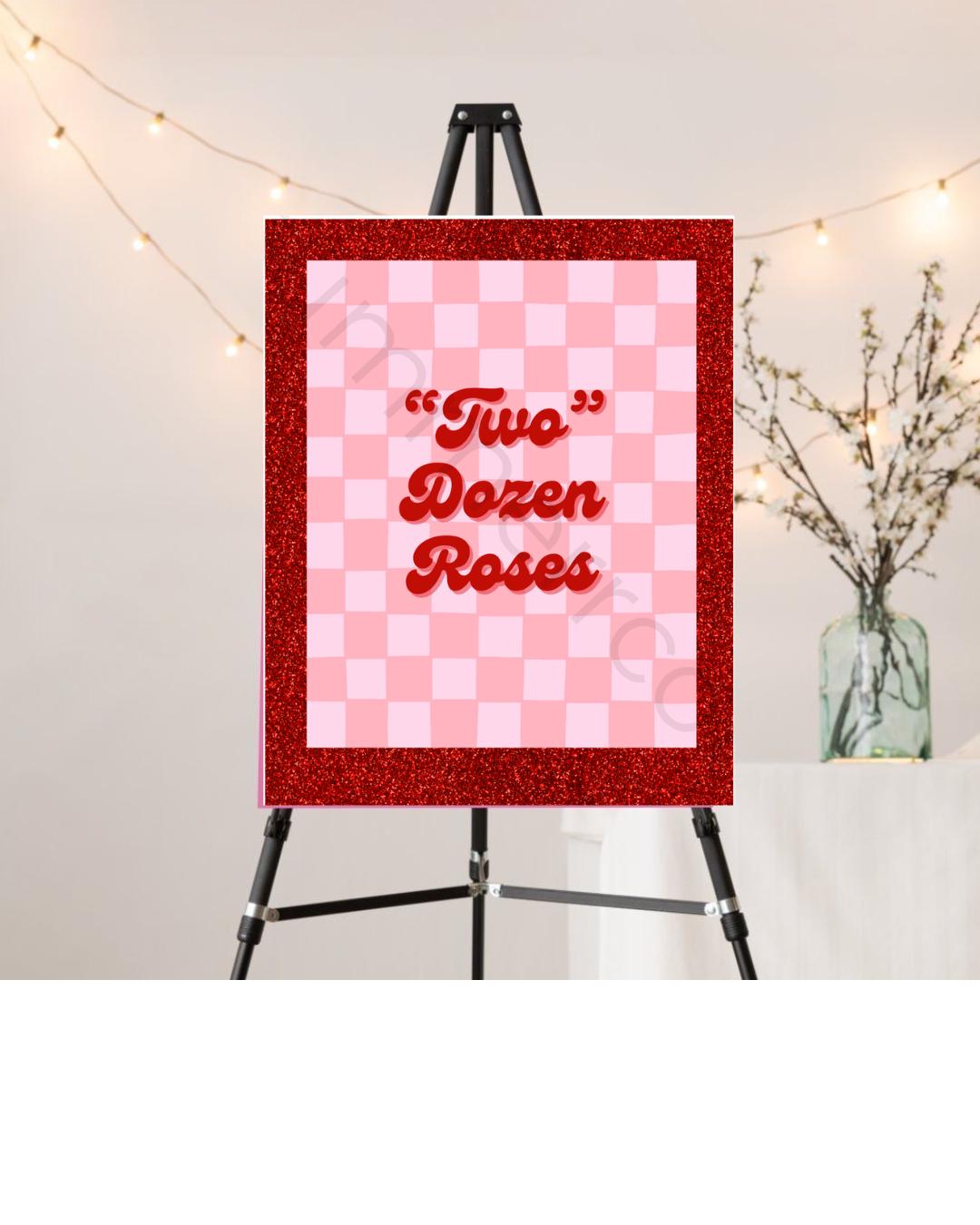 Two dozen roses birthday poster