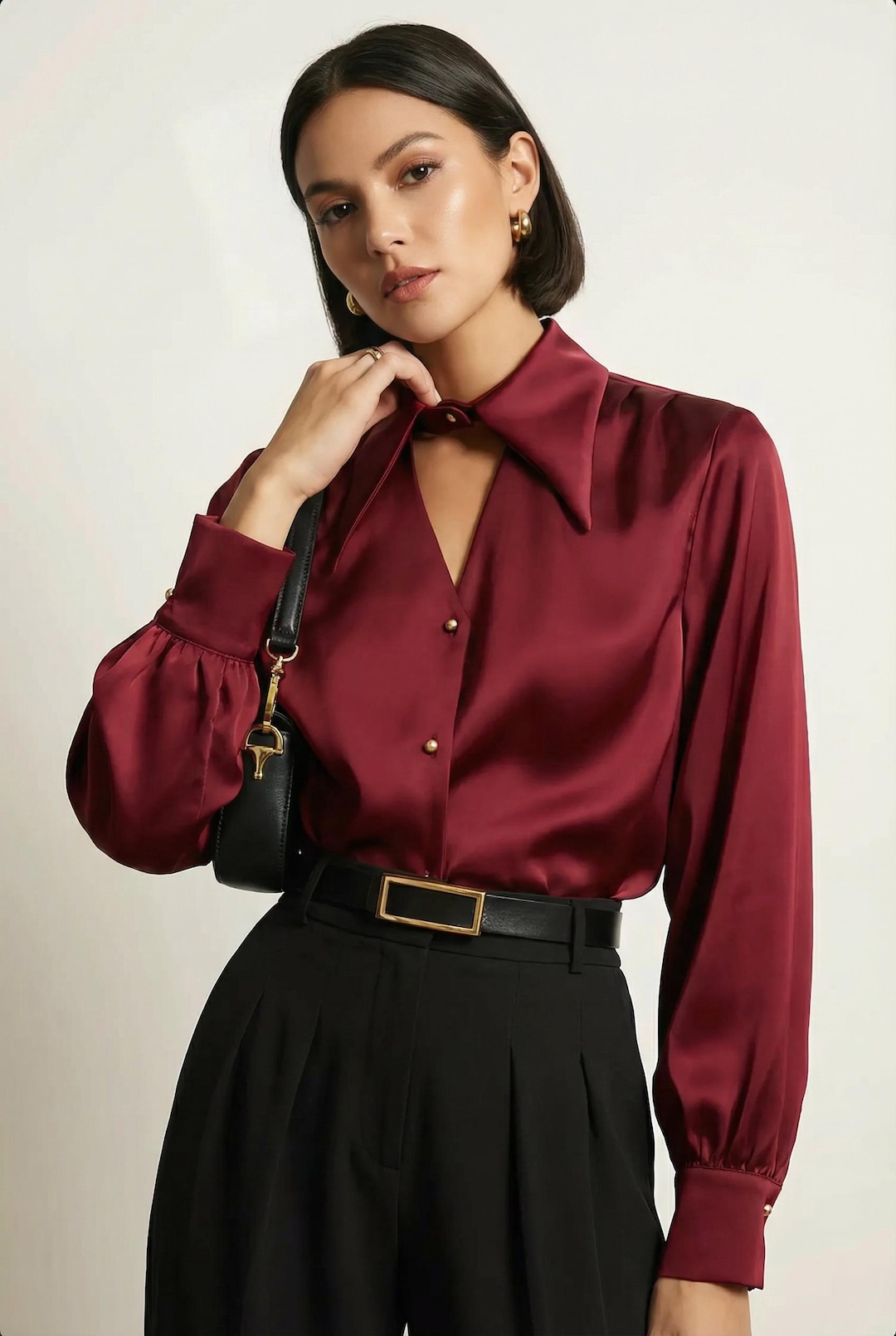 Elegant Burgundy Silk Blouse Women s Long Sleeve Top For Office elegant-burgundy-silk-blouse-women-s-long-sleeve-top-for-office