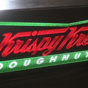 1970s Vintage Krispy Kreme Light-Up Fiber Dot Sign – Rare Collectible