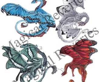 Butterfly Dragon Prints, dragons, Butterflies, Butterfly, Fantasy art, Fantasy Creature, Art Prints, dragon art, swallowtail, monarch