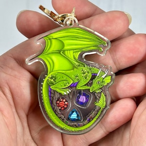 Dragons Treasure Acrylic Shaker Charm