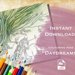 Daydreams Colouring Page Download