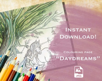 Daydreams Colouring Page Download