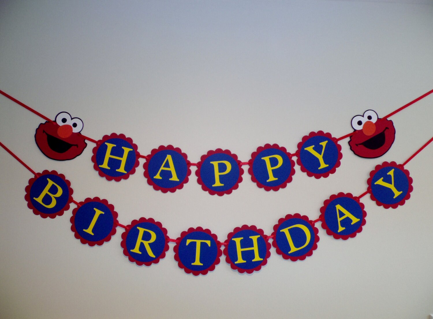 Elmo Birthday Banner Elmo Party First Birthday Custom Etsy