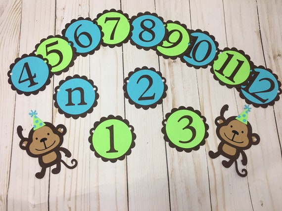 Monkey Party Package Monkey Birthday Decorations Happy Etsy