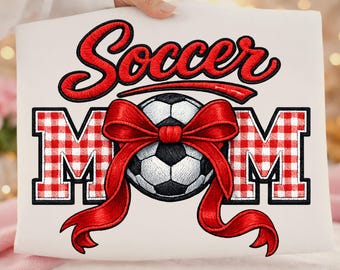 Soccer Mom Shirt, Cute Soccer Mom Tee, Game Day Mom Shirt, Soccer Bow Shirt, Sports Mom Gift