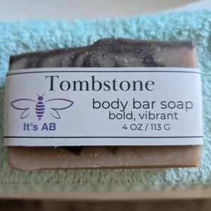 Tombstone – Handmade Rustic Soap Bar | Cold Process | Fir & Cedarwood Scent | Earthy Soap for Men