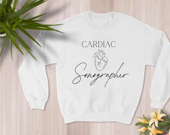 Cardiac Sonographer SVG PNG | Ultrasound Tech Shirt Design | Heart Sonography Clipart | Medical Worker Cricut File | Digital Download