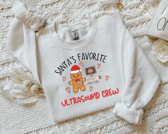 Ultrasound Tech Christmas SVG • Santa's Crew Shirt Design (PNG)
