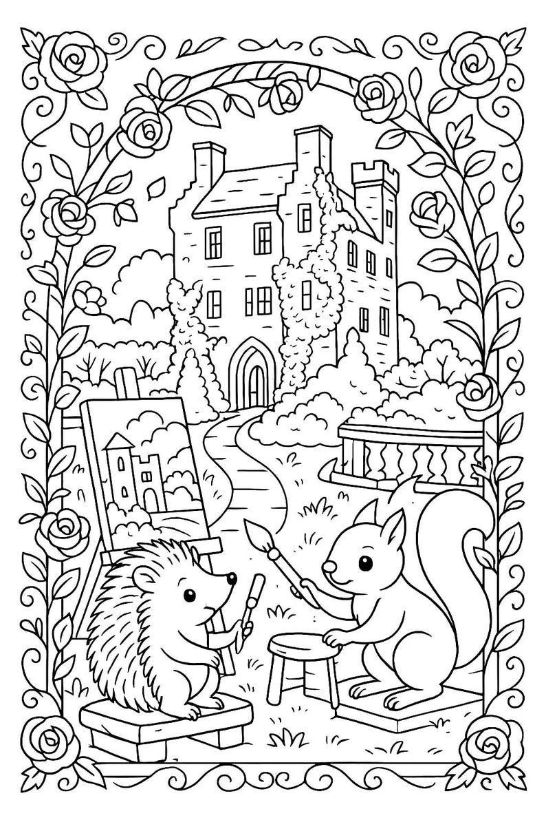 German Castles & Palaces Coloring Pages for Kids | 25 Printable Sheets ...