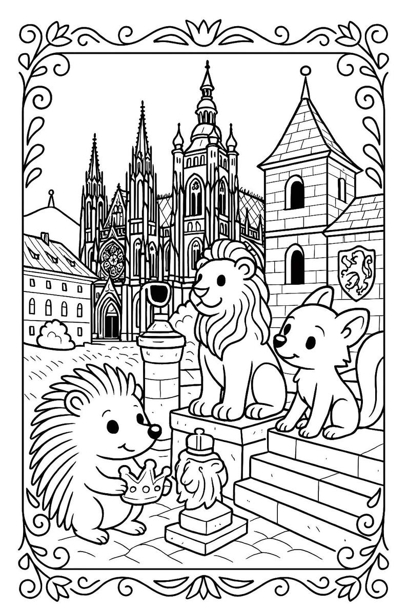 Czech Castles & Palaces Coloring Pages for Kids | 25 Printable Sheets ...