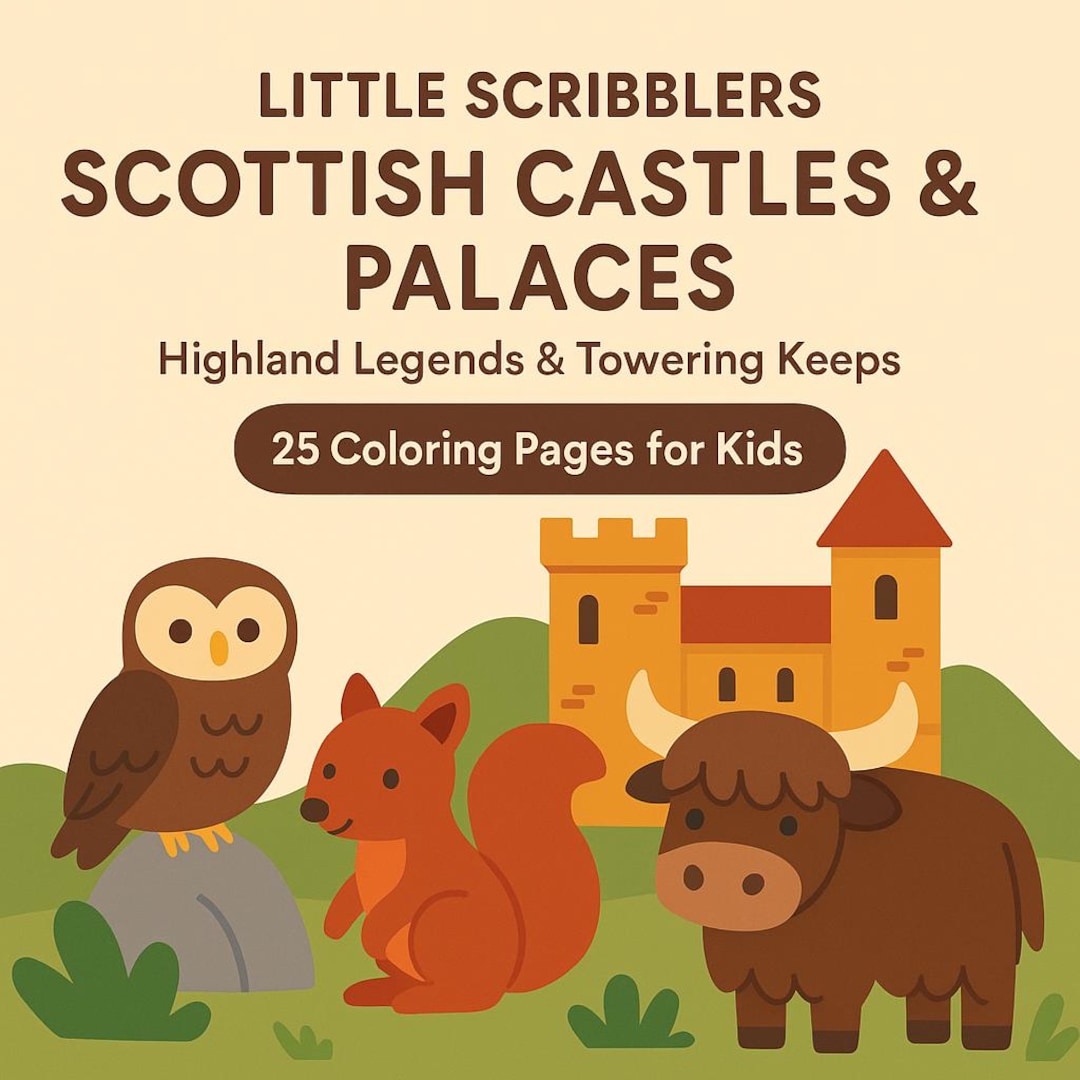 Scottish Castles & Palaces Coloring Pages for Kids | 25 Printable ...