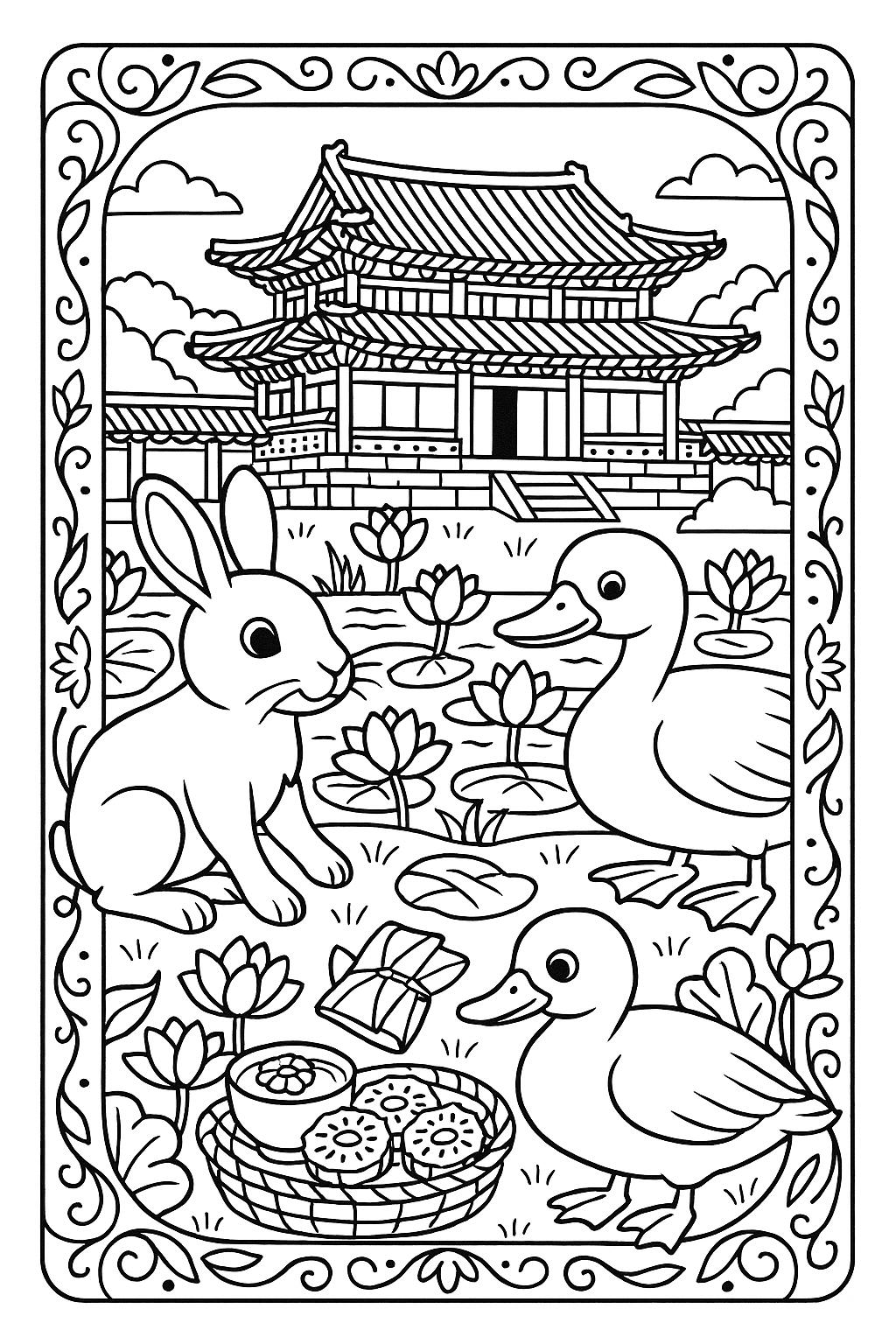 South Korea Coloring Pages: Korean Culture, Animals (digital Download 8 ...