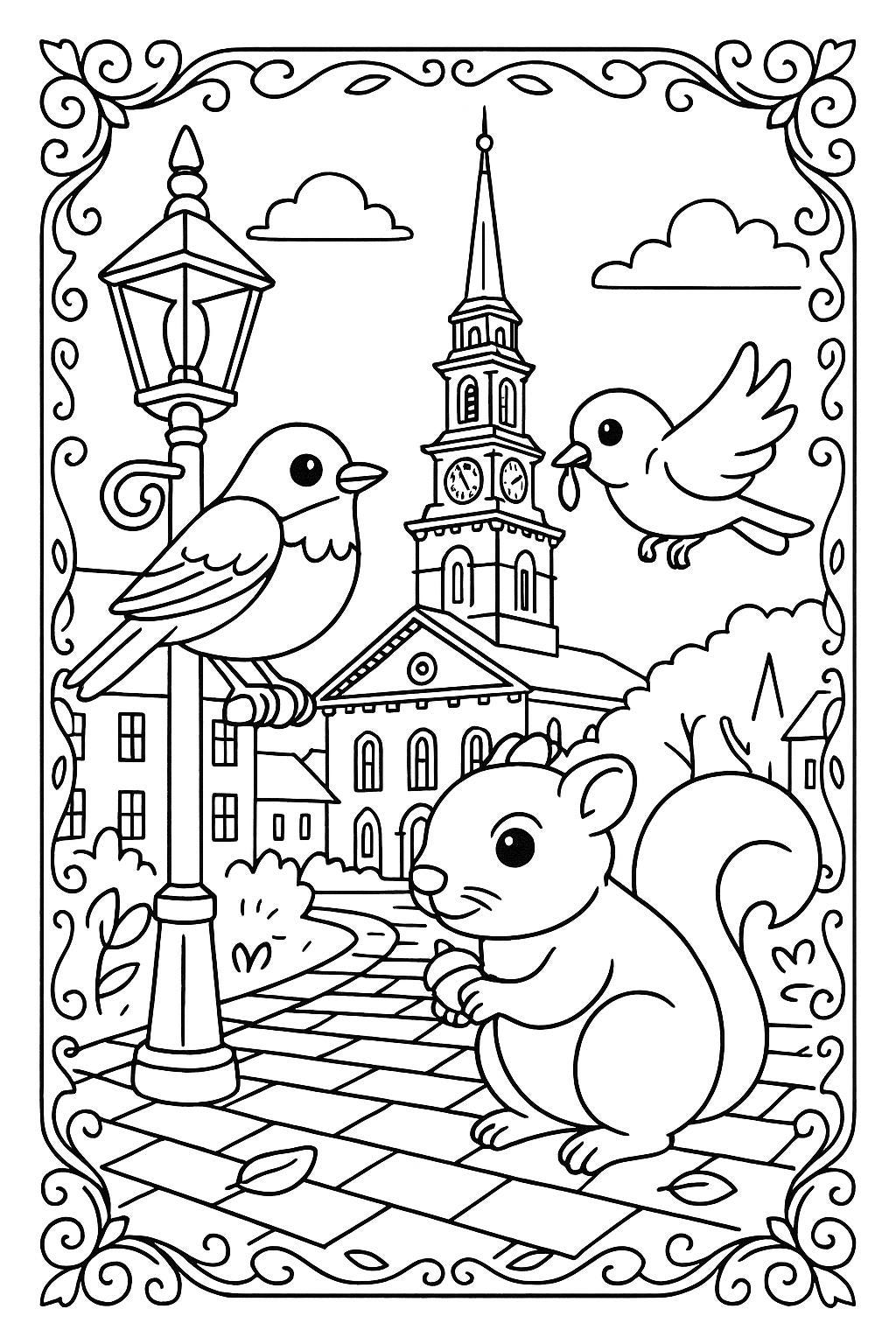 New Hampshire Coloring Pages for Kids – Mountains, Lakes, Wildlife ...