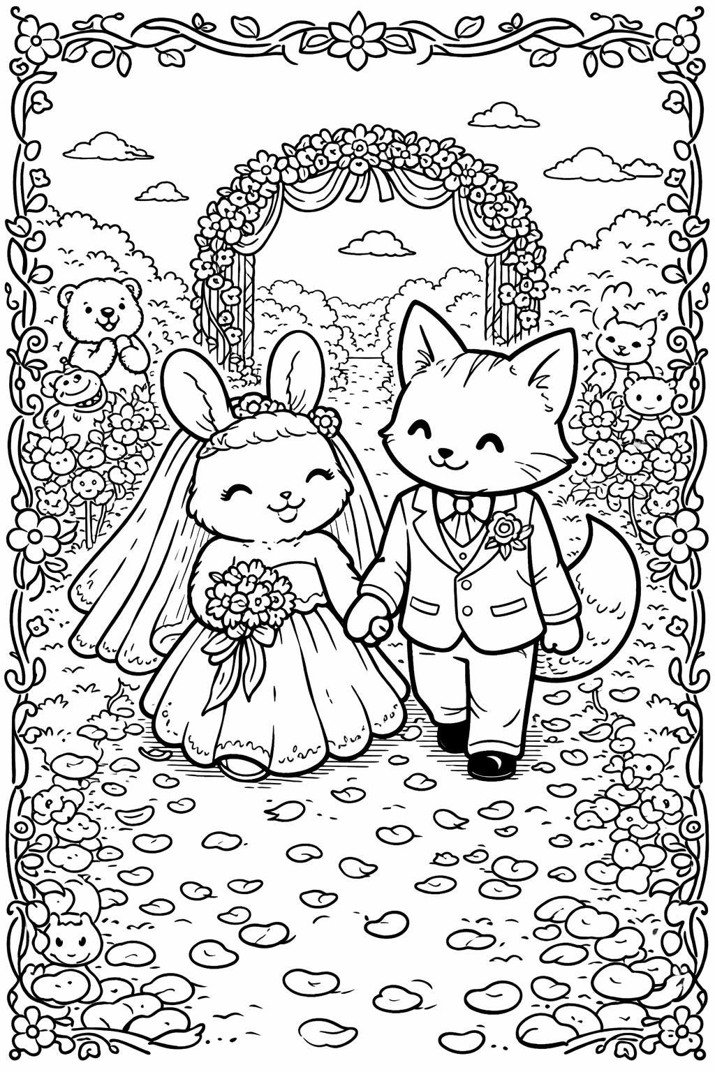 Little Scribblers Weddings - 25 Coloring Pages for Kids. Digital ...