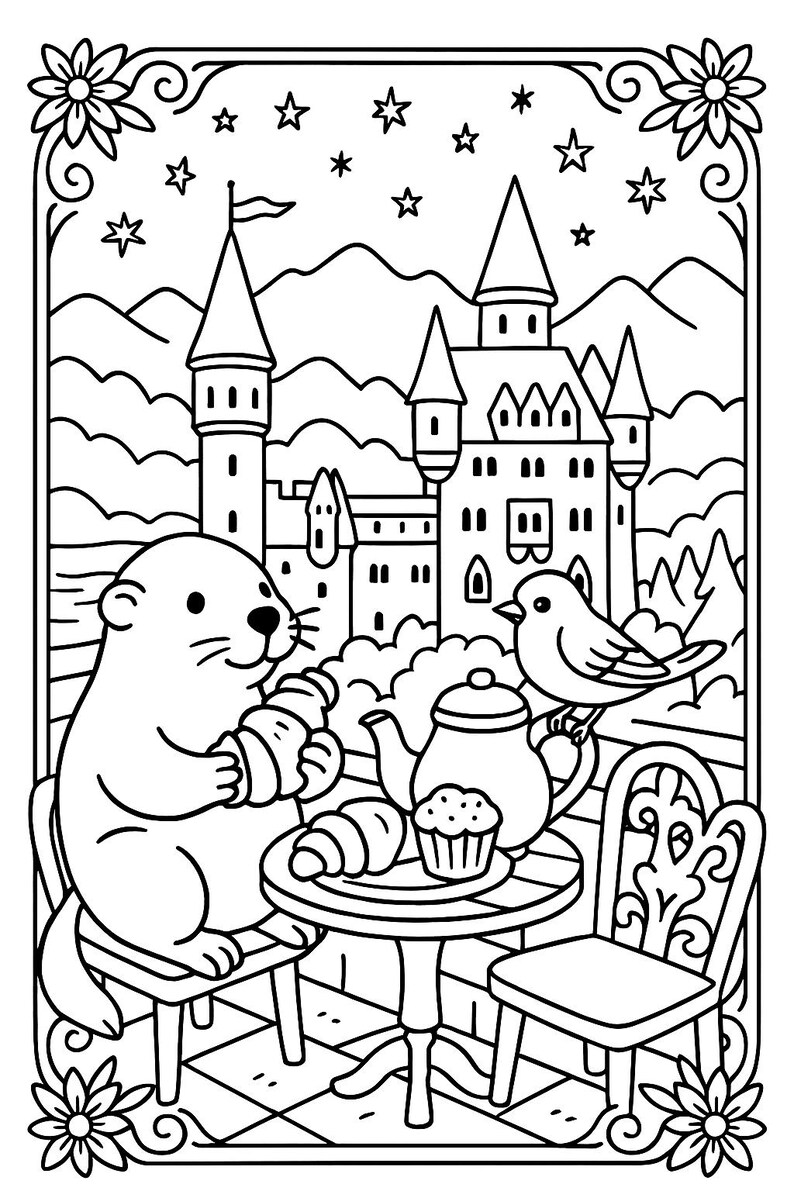 German Castles & Palaces Coloring Pages for Kids | 25 Printable Sheets ...