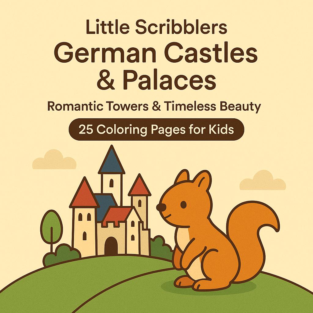 German Castles & Palaces Coloring Pages for Kids | 25 Printable Sheets ...