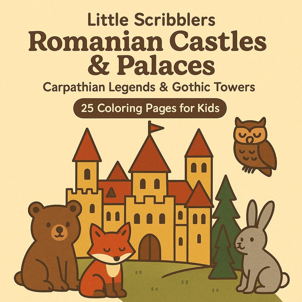 Romanian Castles & Palaces Coloring Pages for Kids | 25 Printable ...