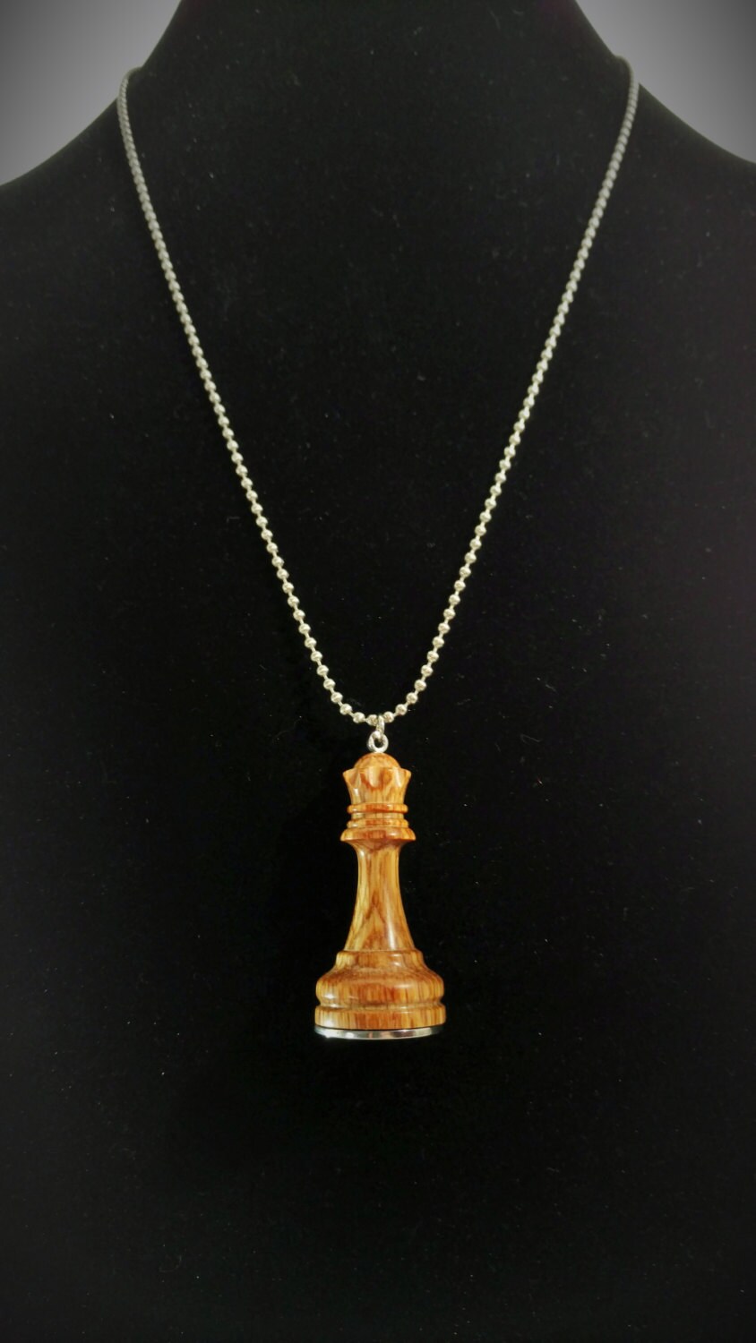 Custom Engraved King or Queen Chess Piece Necklace Etsy