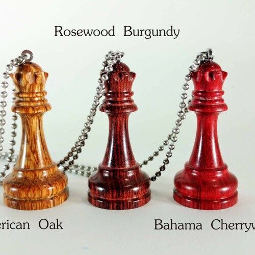 Custom Engraved King or Queen Chess Piece Necklace Etsy