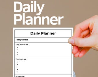 Minimalist Daily Planner Printable: Simple To-Do List (Instant Download)
