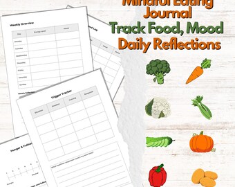 Mindful Eating Journal: Food & Mood Tracker (Printable PDF)