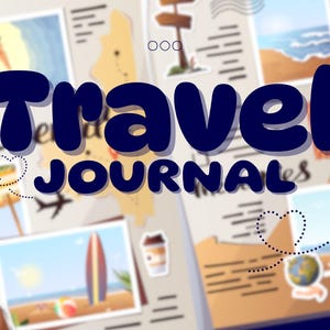 Travel Journal Digital Planner | Write & Track Your Adventures | Digital Notebook for Memories and Photos