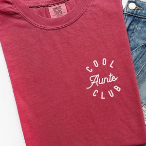 Cool Aunts Club Shirt, Cool Comfort Colors Shirt, Favorite Aunt Shirt, Cool Aunt Gift from Niece, New Aunt Shirt, Gift for Cool Aunts, A032