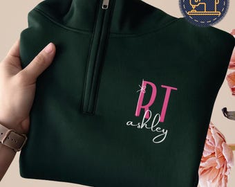 Custom Respiratory Therapist Quarter Zip Sweatshirt, RT Pullover, Graduation Gift, Respiratory Therapist Sweatshirt, J123