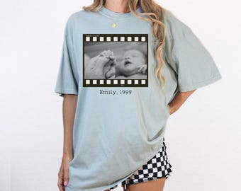 Custom Vintage Photo And Year, Mother Day Gift, Custom Shirt With Picture Personalized 30th Birthday Gif,  Vintage 30th Birthday Party, A072