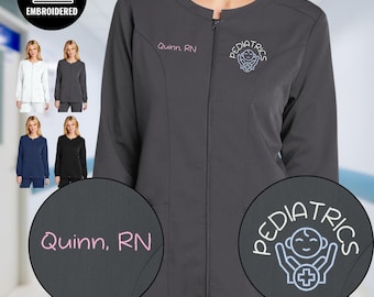 Personalized Peds Nurse Embroidered Scrub, Nicu Nurse Jacket, Labor and Delivery Shirt
