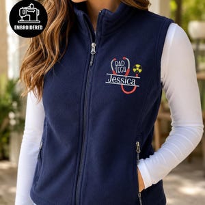 Customized Stethoscopes RAD Tech Vest Jacket, Embroidered Radiologic Technologist Shirt Radiology Gift, P075