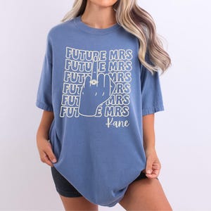 Personalized Future Mrs Shirt, Bride to be Shirt, Retro Bachelorette Bride Shirt, Custom Future Mrs Shirt, Comfort Colors Tee, A151