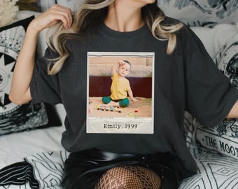 Custom Vintage Photo And Year, Custom Shirt With Picture Personalized 26th Birthday Gift, Vintage 26th Birthday Tee, Fathers Day Gift, A070