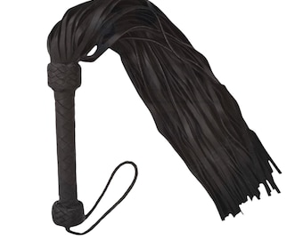 Handmade 100 Falls Leather Flogger - Heavy Duty Thuddy Whip