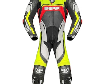 Berik Herren-Motorradrennanzug aus Leder | CE-geprüfte Motorradbekleidung