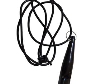 Buffalo horn whistle, 7 cm. single whistle and trill tone ideal for training