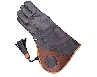 4層レザー鷹狩り用グローブ：猛禽類の扱い - Etsy 日本