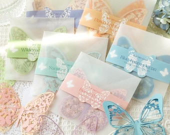 Schmetterling Spitzenpapier Set | Spitze Ephemera, Scrapbook Papier, Junk Journal Kit, Ephemera Zubehör, Kraft Papier für Journaling, Scrapbooking