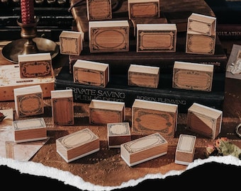Baroque Fantastic Series Wood Stamp Set | Planner Stamp, Junk Journal, Ephemera Supplies, Craft Paper for Journaling, Scrapbooking