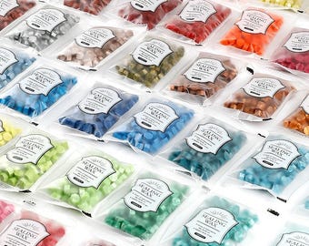Cuentas de cera premium para sellos, 73 colores, mezcladas, doradas, para sobres e invitaciones de boda (paquete de 100/180/1620 unidades)