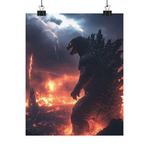 Kaiju Matte Vertikales Poster - Epische Monsterkunst für Fans