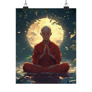 Zen Meditation Matte Vertikale Poster - Gelassene Wandkunst für Achtsamkeit und Entspannung