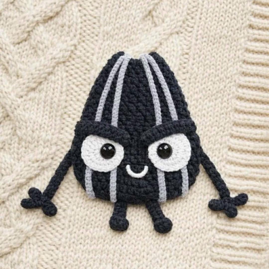 Grumpy Seed Applique Crochet Pattern | Emotion Storybook Motif ...