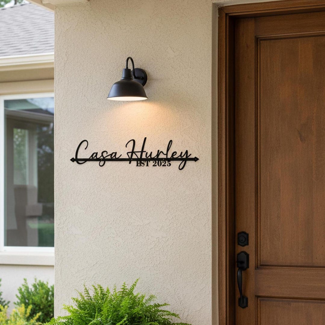 Personalized Family Name Sign,custom Last Name Metal Wall Art for ...