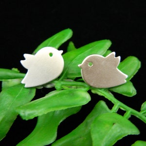 Flickr Bird Stud Earrings, Baby Bird Earrings, Silver Bird Earrings, Tiny Earring, Girls, Children Jewelry, Cute Jewelry, Mothers Jewelry image 2