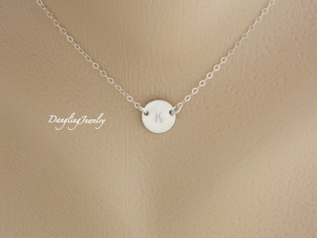 Personalized Letter Necklace, Initial Necklace, Flower Girls Necklace